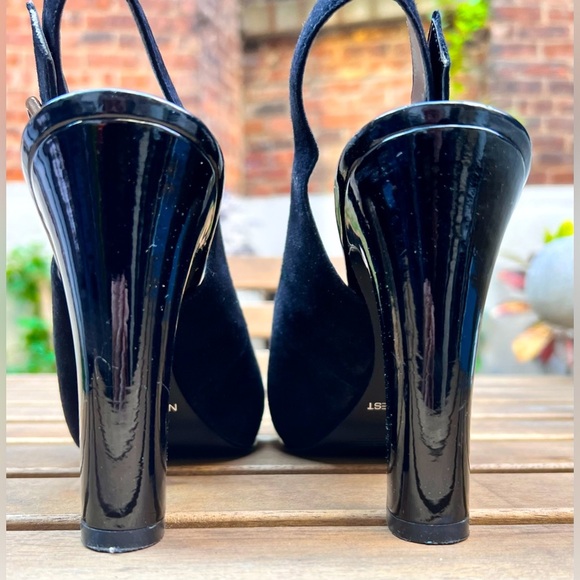 NINE WEST Peep-toe Suede Heels - Picture 4 of 6